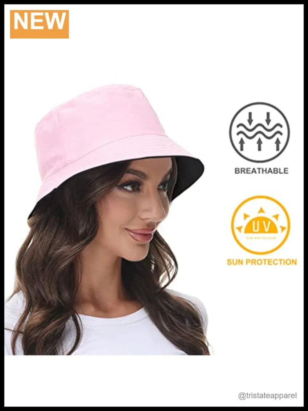 Reversible Cotton Bucket Hat - Women's UV Protection Summer Beach Hat